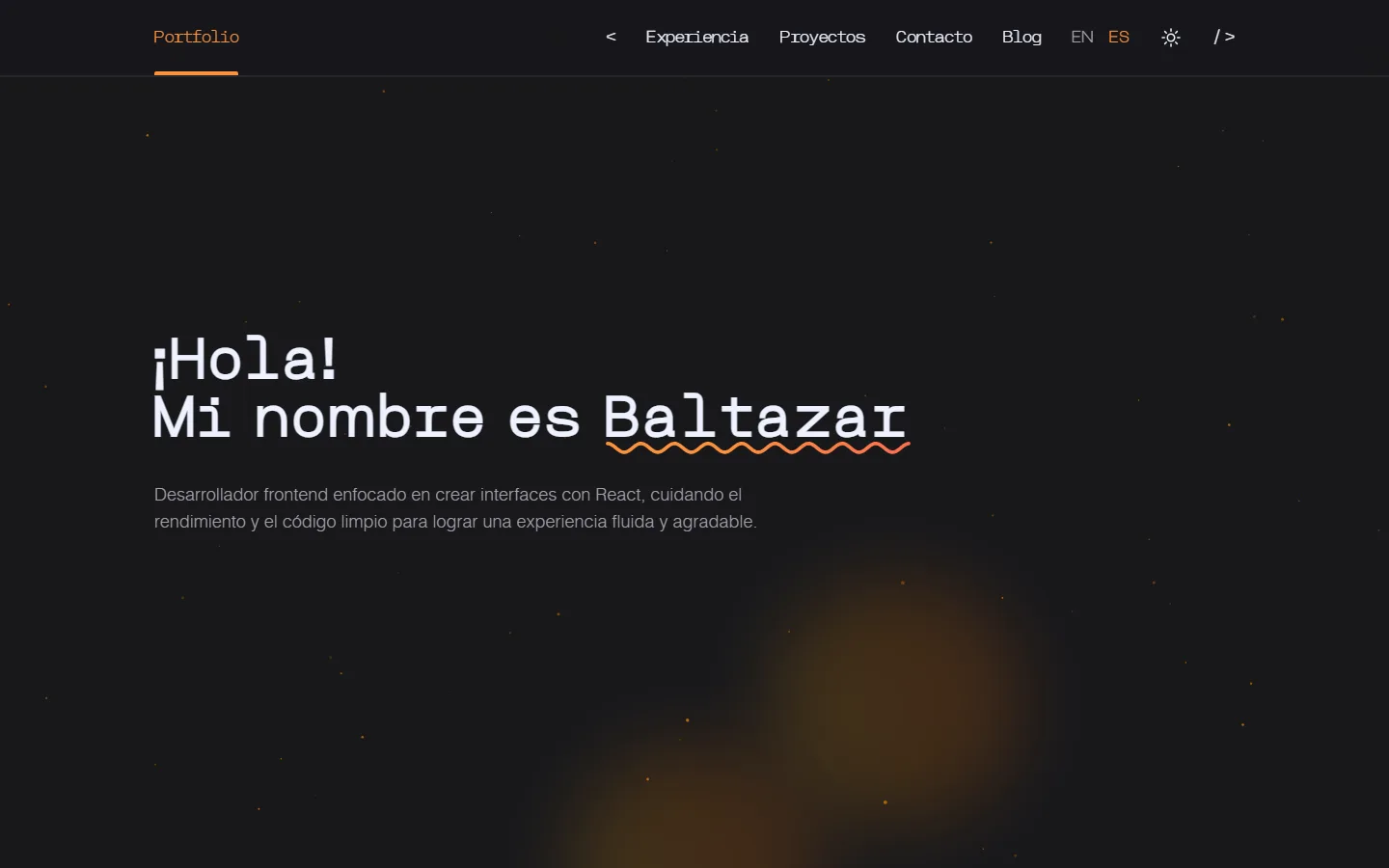 The home page in Spanish on desktop, with the EN·ES switcher in the header.